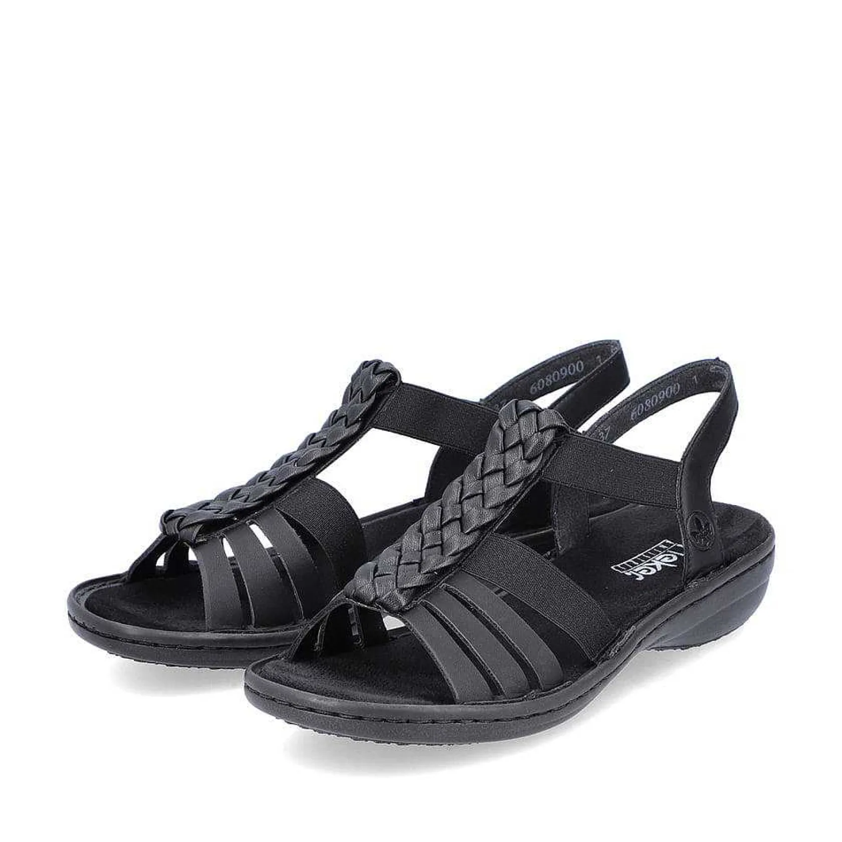 Rieker Sandals & Sandals-Women'S Strappy Sandals Asphalt Black