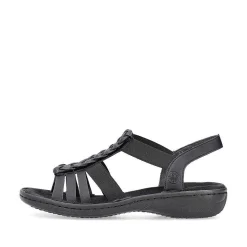Rieker Sandals & Sandals-Women'S Strappy Sandals Asphalt Black