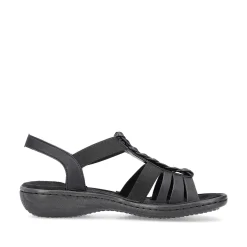 Rieker Sandals & Sandals-Women'S Strappy Sandals Asphalt Black