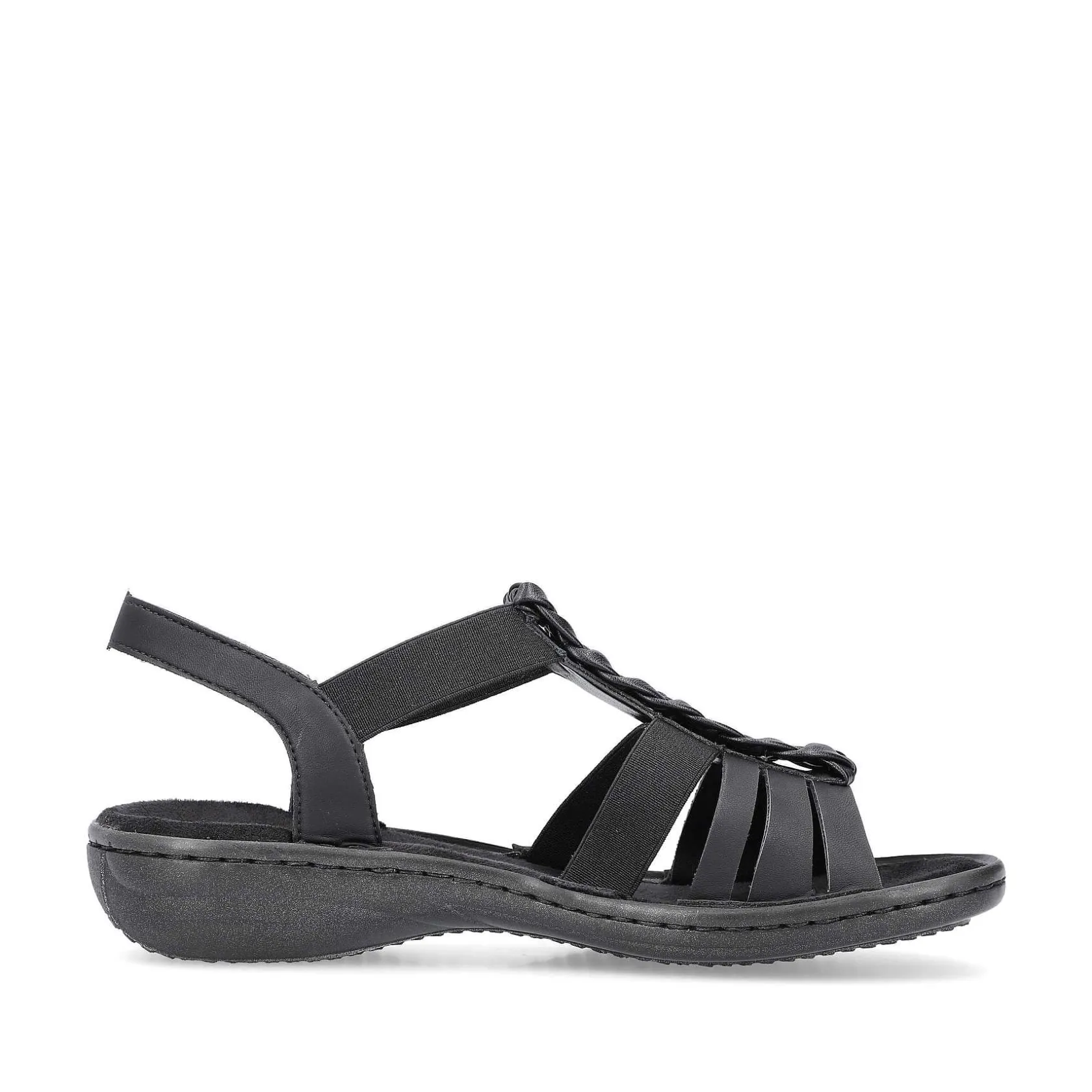 Rieker Sandals & Sandals-Women'S Strappy Sandals Asphalt Black