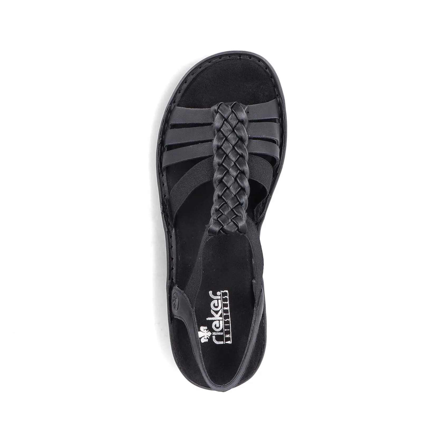 Rieker Sandals & Sandals-Women'S Strappy Sandals Asphalt Black