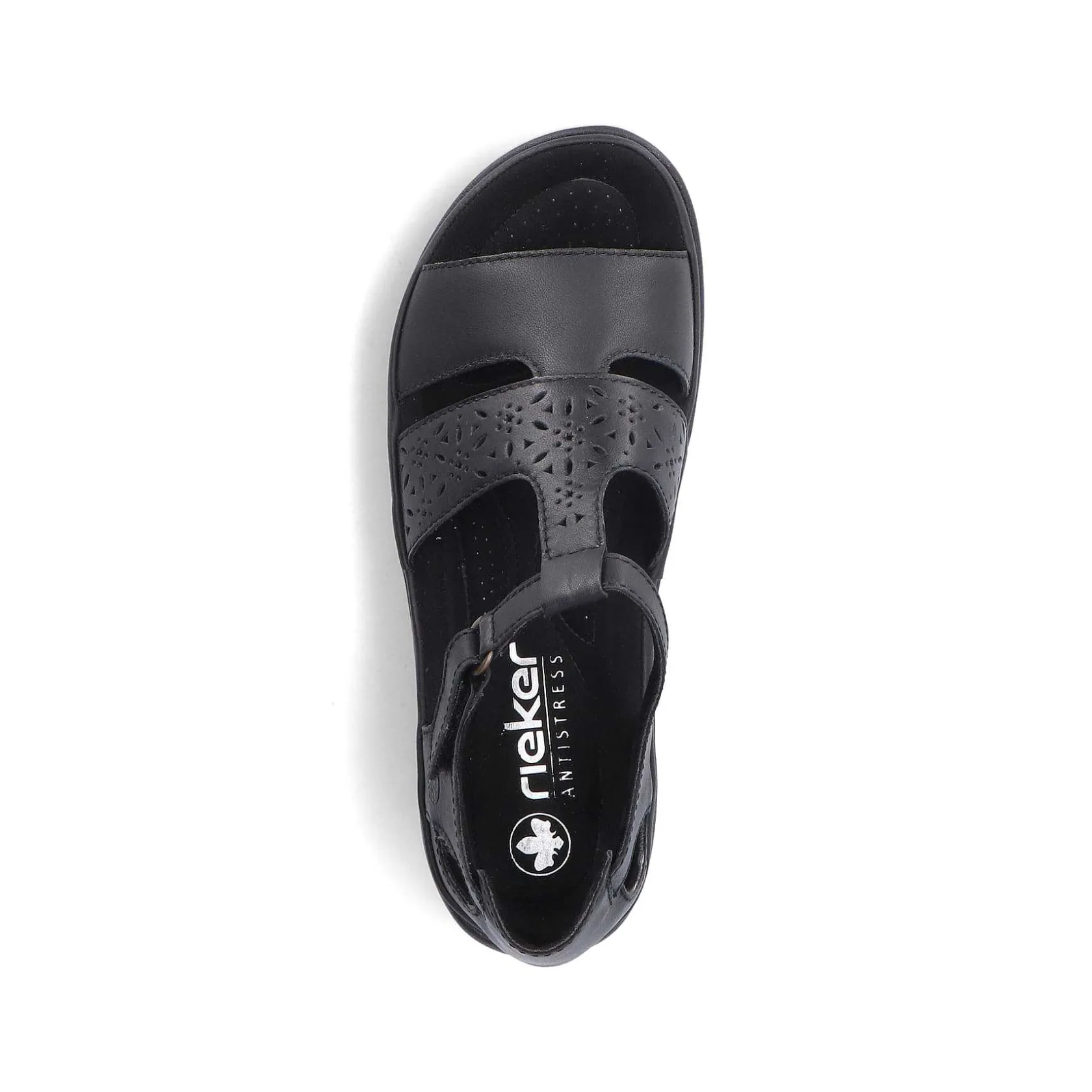 Rieker Sandals & Sandals-Women'S Strappy Sandals Glossy Black