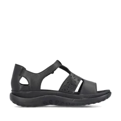 Rieker Sandals & Sandals-Women'S Strappy Sandals Glossy Black