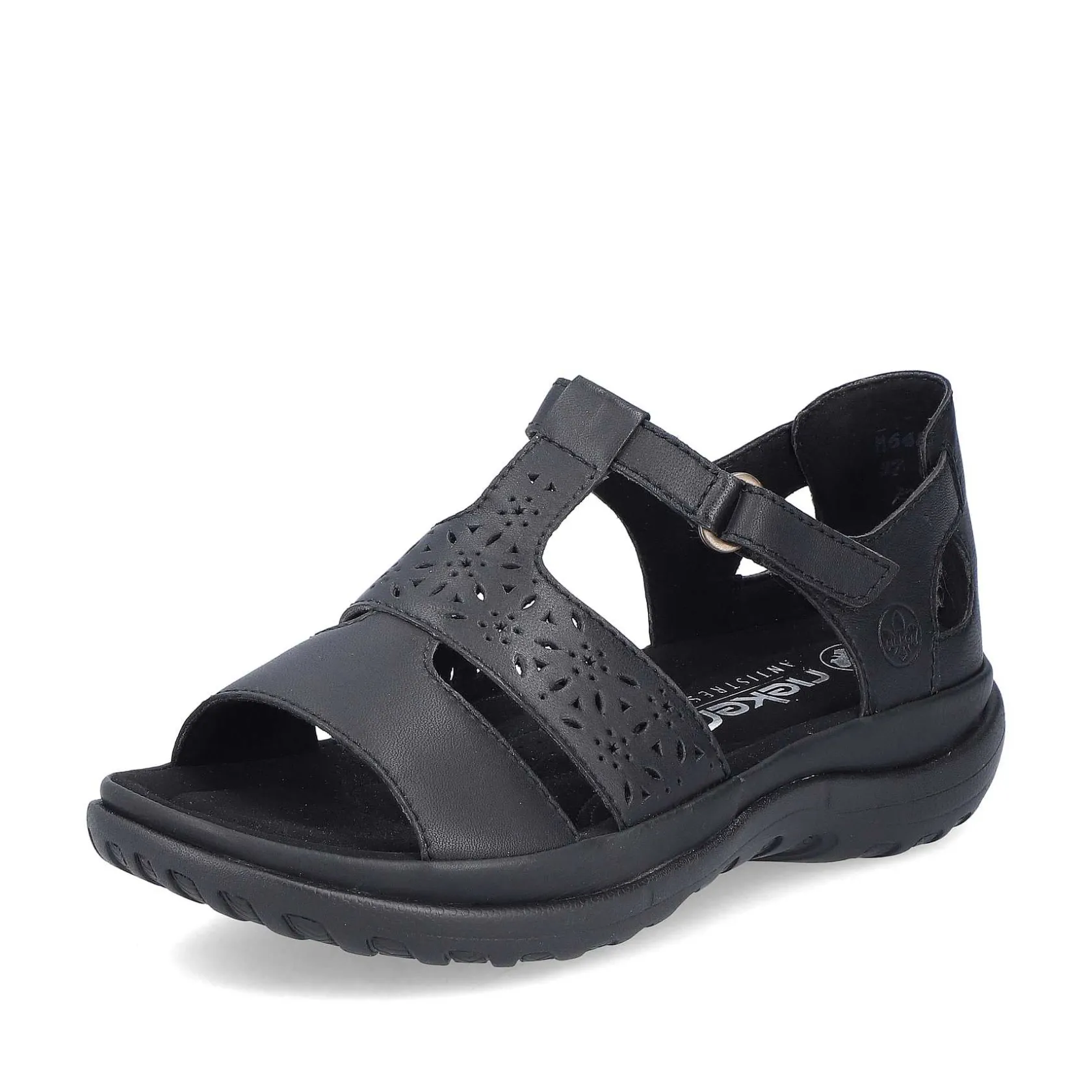 Rieker Sandals & Sandals-Women'S Strappy Sandals Glossy Black