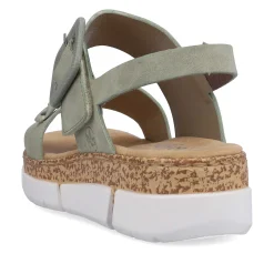 Rieker Summer Shoes-Women'S Strappy Sandals Mint Green