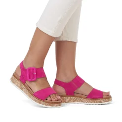 Rieker Colorful Styles-Women'S Strappy Sandals Magenta