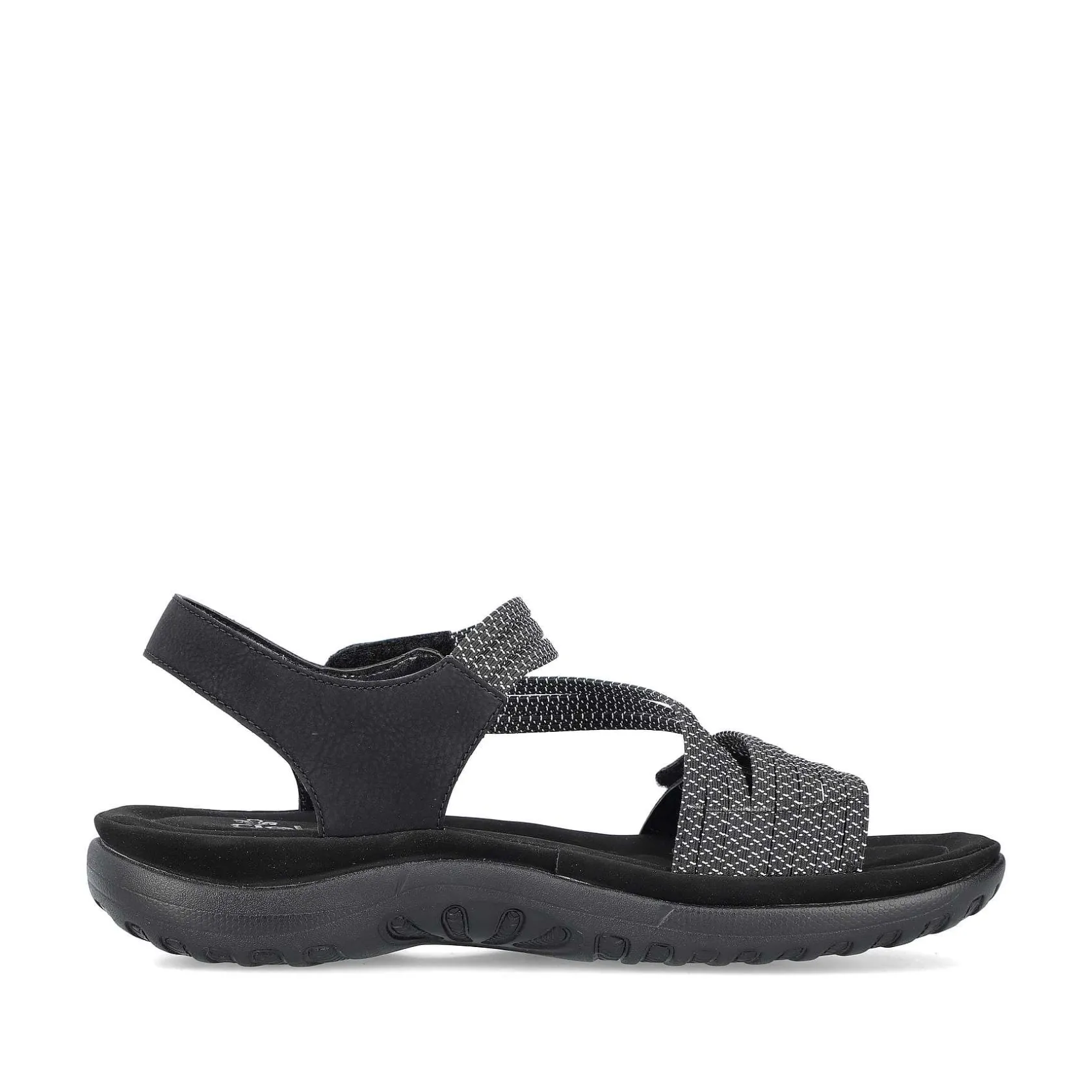 Rieker Vegan-Women'S Strappy Sandals Asphalt Black