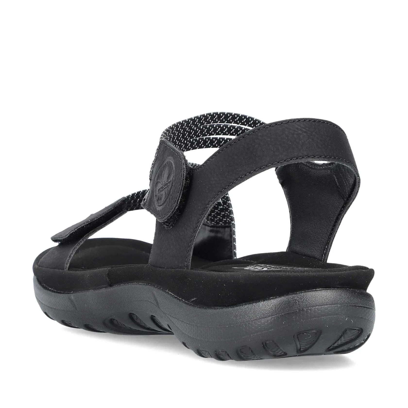 Rieker Vegan-Women'S Strappy Sandals Asphalt Black