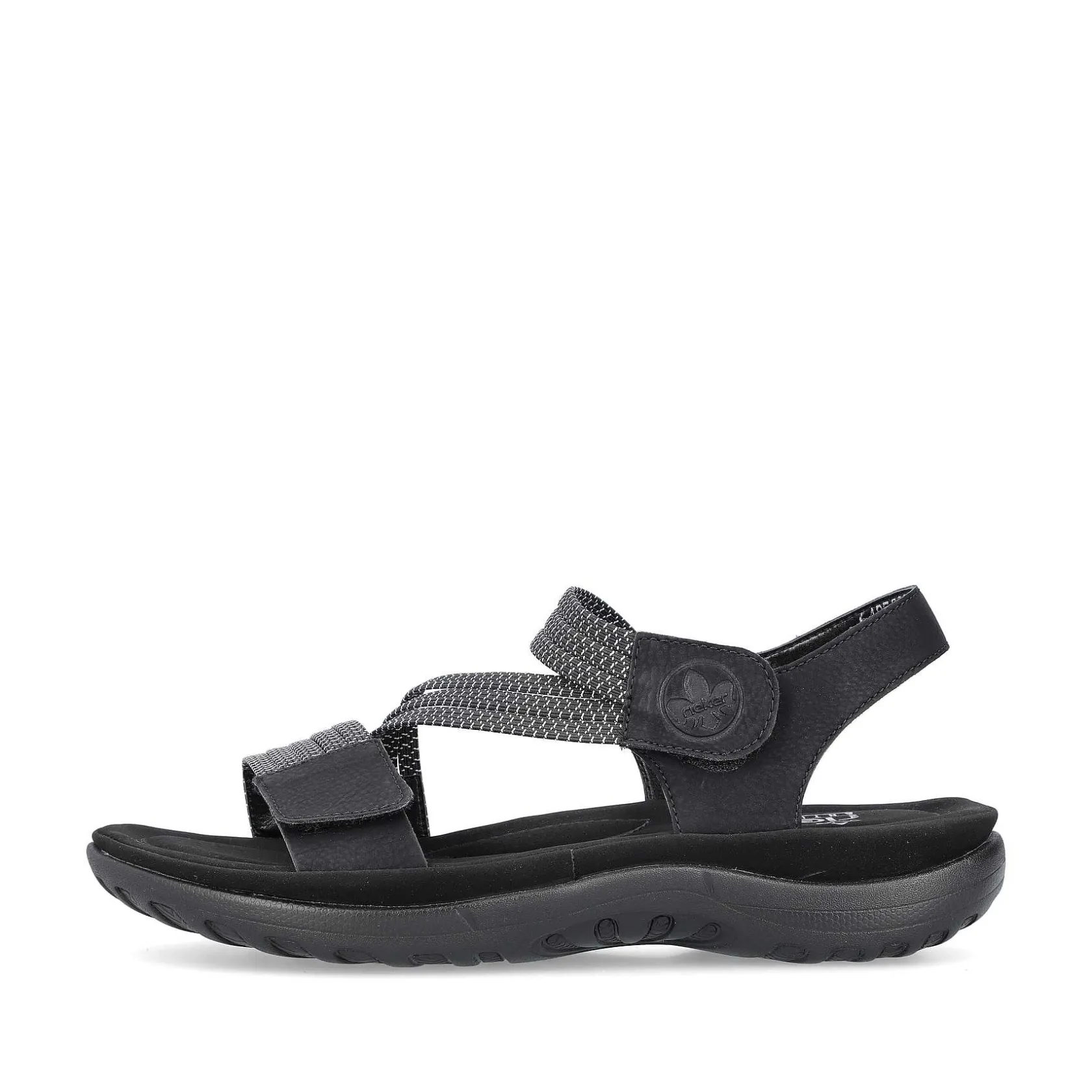 Rieker Vegan-Women'S Strappy Sandals Asphalt Black