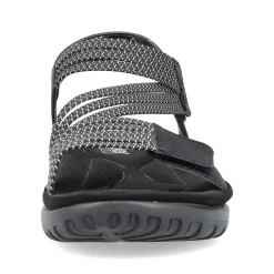 Rieker Vegan-Women'S Strappy Sandals Asphalt Black