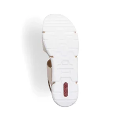 Rieker Summer Shoes-Women'S Strappy Sandals Light Beige