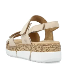 Rieker Summer Shoes-Women'S Strappy Sandals Light Beige