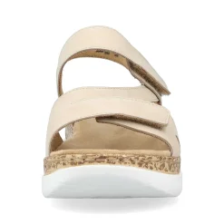 Rieker Summer Shoes-Women'S Strappy Sandals Light Beige