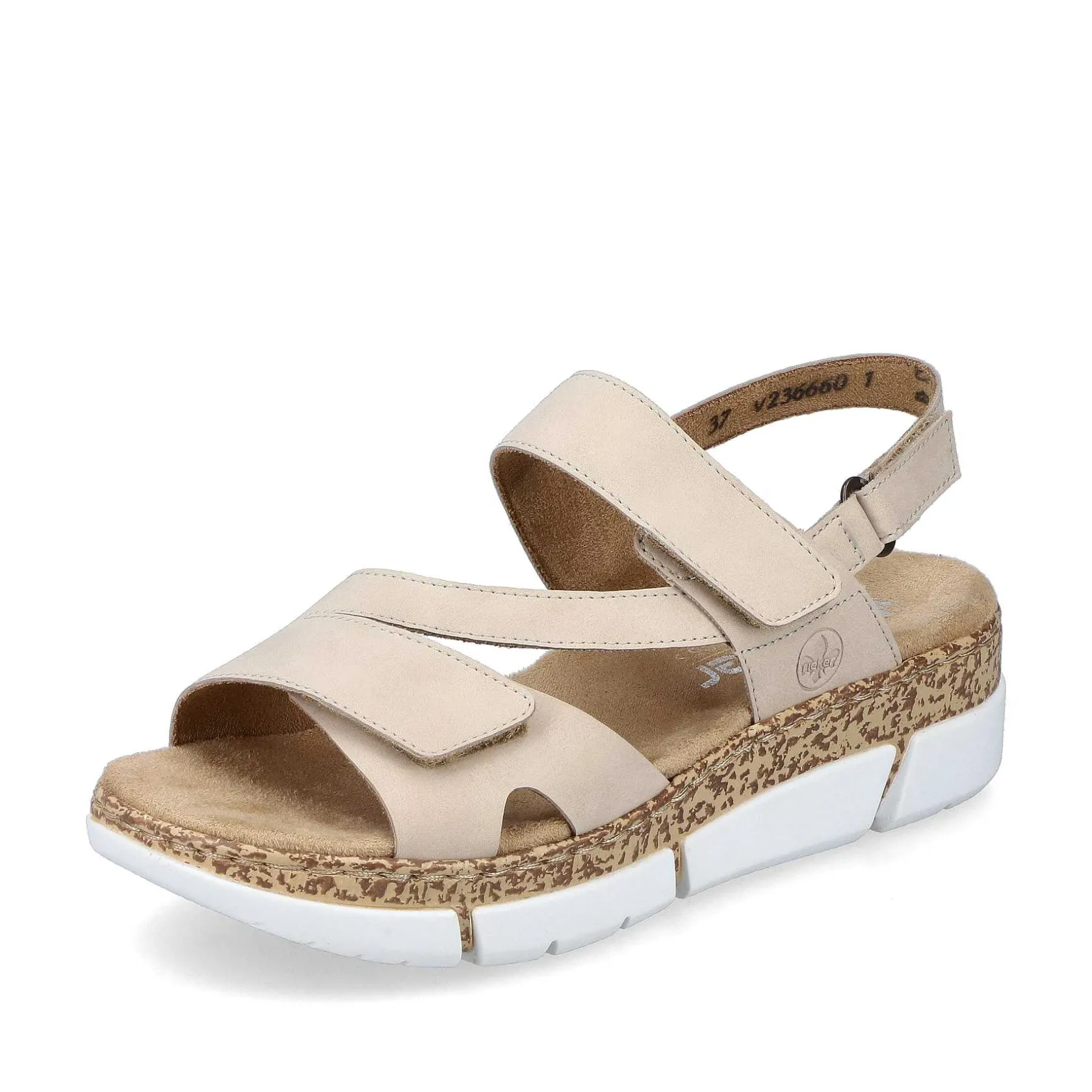 Rieker Summer Shoes-Women'S Strappy Sandals Light Beige