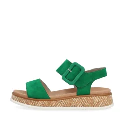 Rieker Colorful Styles-Women'S Strappy Sandals Emerald Green