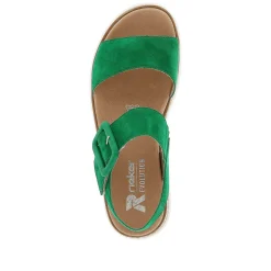 Rieker Colorful Styles-Women'S Strappy Sandals Emerald Green