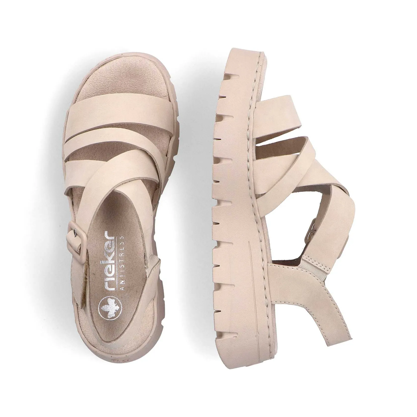 Rieker Sandals & Sandals-Women'S Strappy Sandals Light Beige
