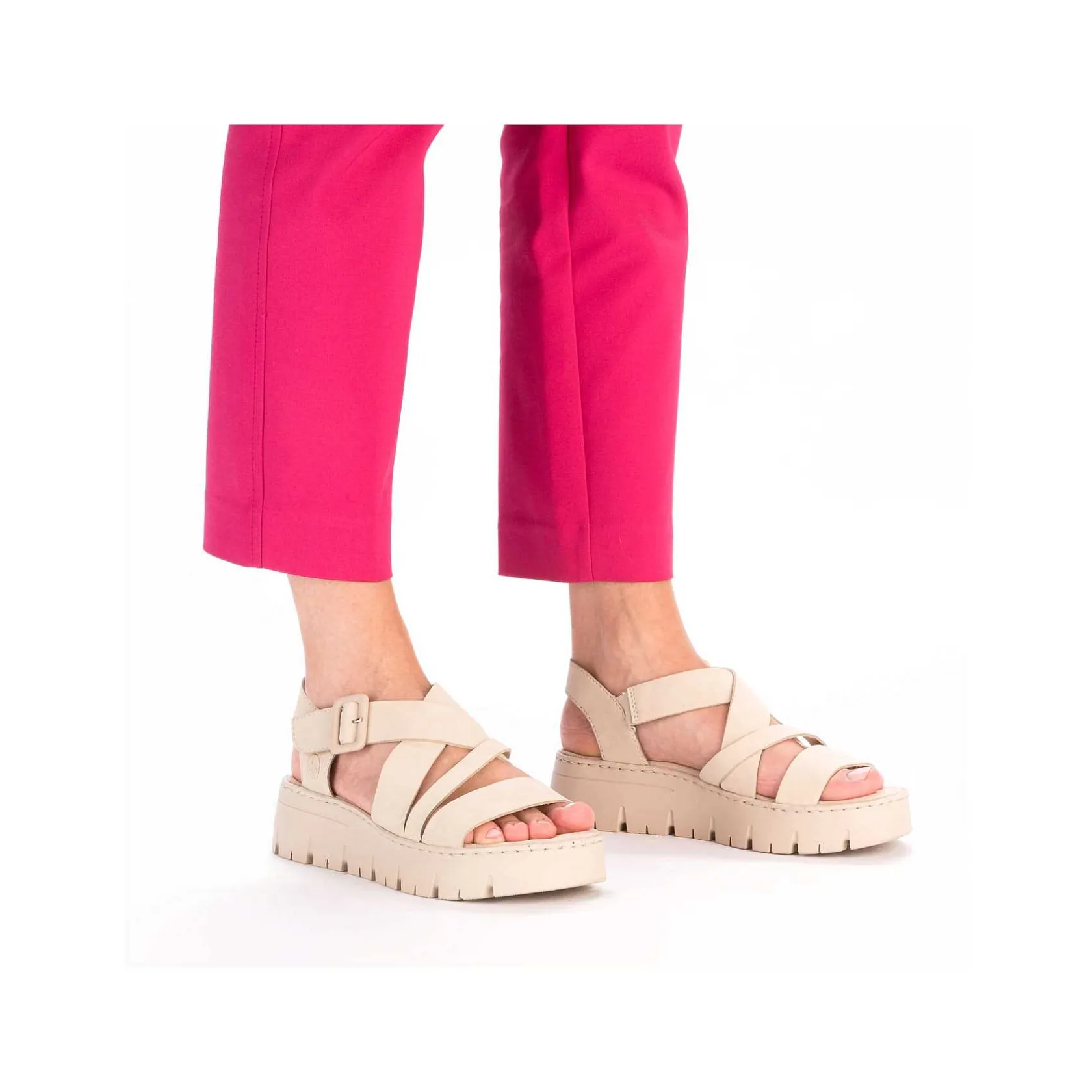 Rieker Sandals & Sandals-Women'S Strappy Sandals Light Beige
