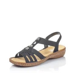 Rieker Sandals & Sandals-Women'S Strappy Sandals Night Black