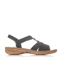Rieker Sandals & Sandals-Women'S Strappy Sandals Night Black