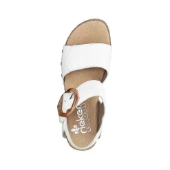 Rieker Heeled Shoes-Women'S Strappy Sandals Pearl White