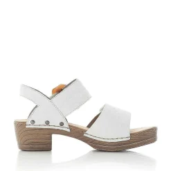 Rieker Heeled Shoes-Women'S Strappy Sandals Pearl White