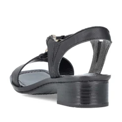 Rieker Heeled Shoes-Women'S Strappy Sandals Asphalt Black