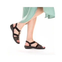 Rieker Sandals & Sandals-Women'S Strappy Sandals Asphalt Black