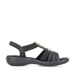 Rieker Sandals & Sandals-Women'S Strappy Sandals Asphalt Black