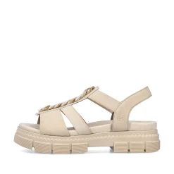 Rieker Vegan-Women'S Strappy Sandals Light Beige