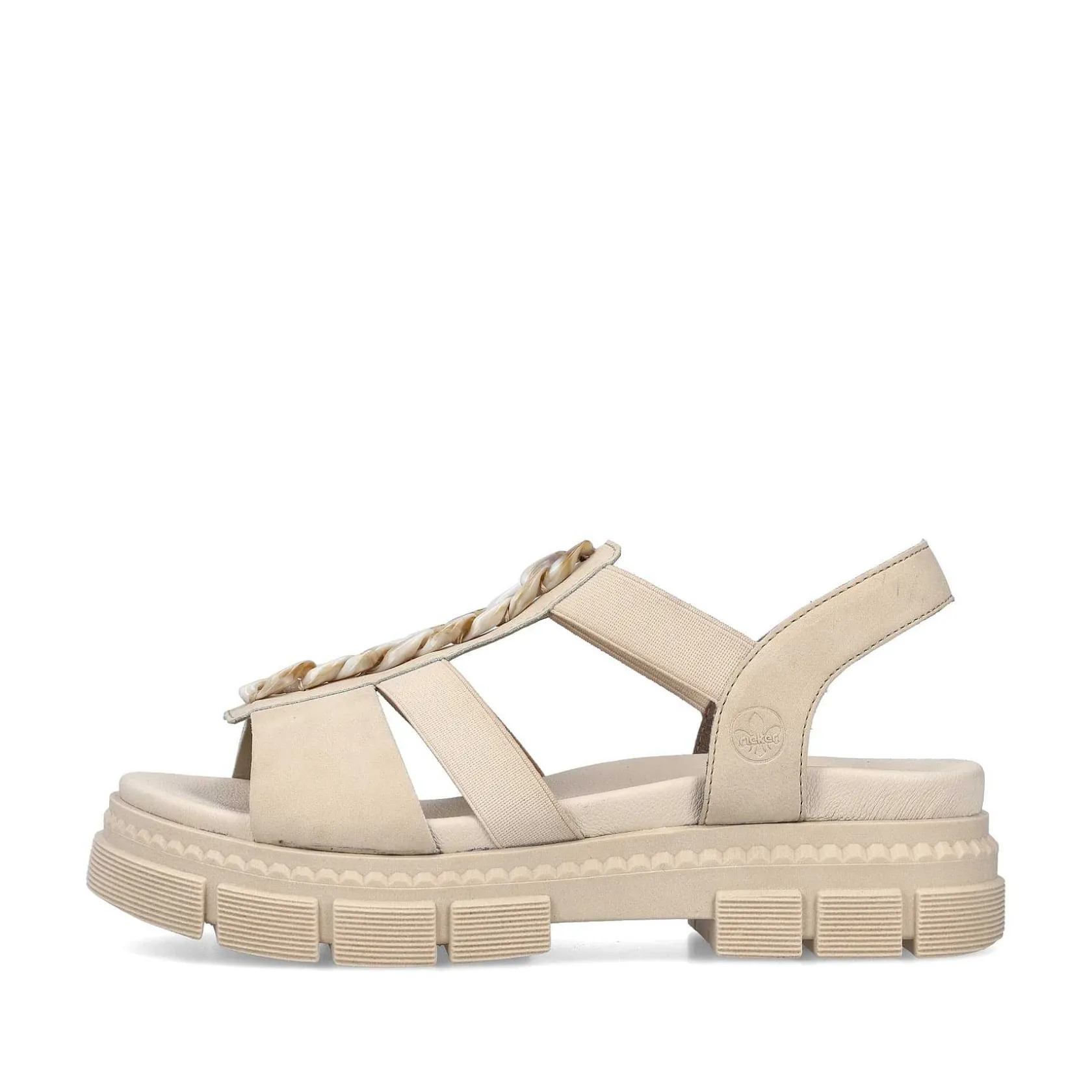 Rieker Vegan-Women'S Strappy Sandals Light Beige