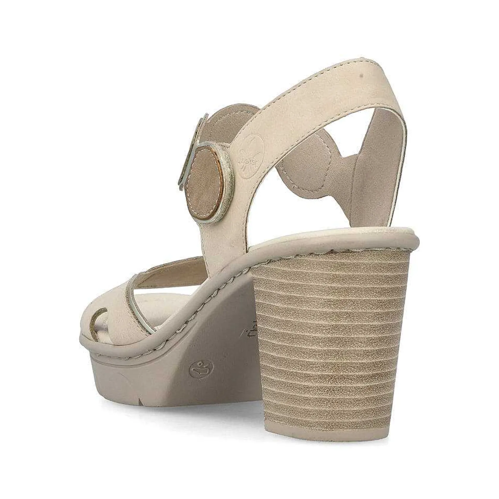 Rieker Heeled Shoes-Women'S Strappy Sandals Light Beige