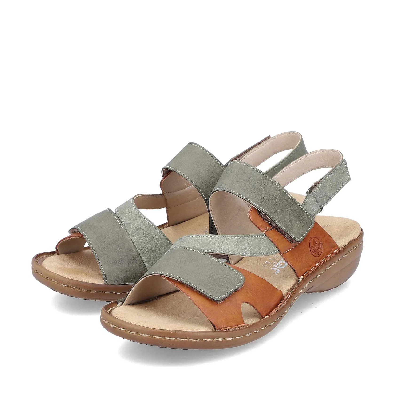 Rieker Sandals & Sandals-Women'S Strappy Sandals Green Grey