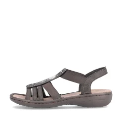 Rieker Sandals & Sandals-Women'S Strappy Sandals Black Gray