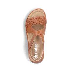 Rieker Sandals & Sandals-Women'S Strappy Sandals, Nut Brown