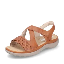 Rieker Sandals & Sandals-Women'S Strappy Sandals, Nut Brown