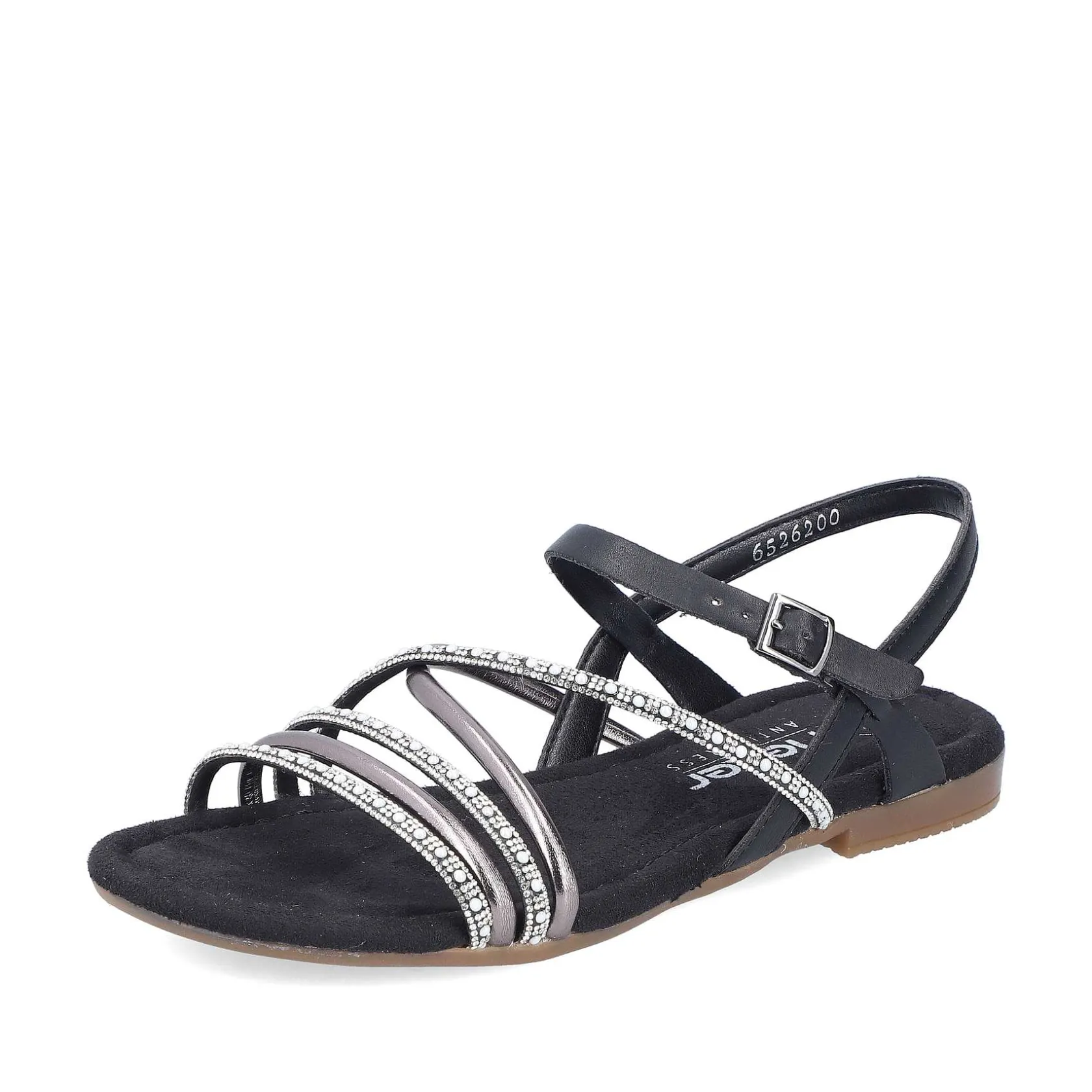 Rieker Summer Shoes-Women'S Strappy Sandals Jet Black