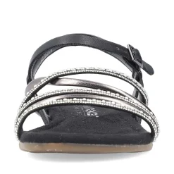 Rieker Summer Shoes-Women'S Strappy Sandals Jet Black