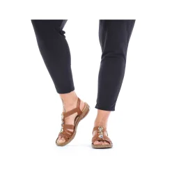 Rieker Sandals & Sandals-Women'S Strappy Sandals Caramel Brown