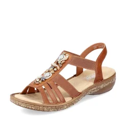 Rieker Sandals & Sandals-Women'S Strappy Sandals Caramel Brown