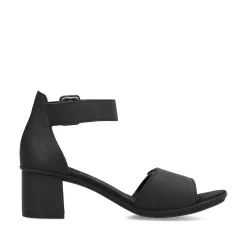 Rieker Heeled Shoes-Women'S Strappy Sandals Jet Black