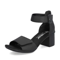 Rieker Heeled Shoes-Women'S Strappy Sandals Jet Black