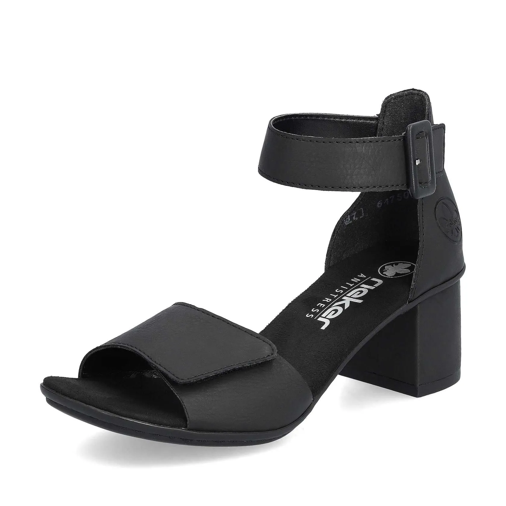 Rieker Heeled Shoes-Women'S Strappy Sandals Jet Black