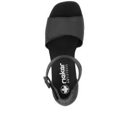 Rieker Heeled Shoes-Women'S Strappy Sandals Jet Black