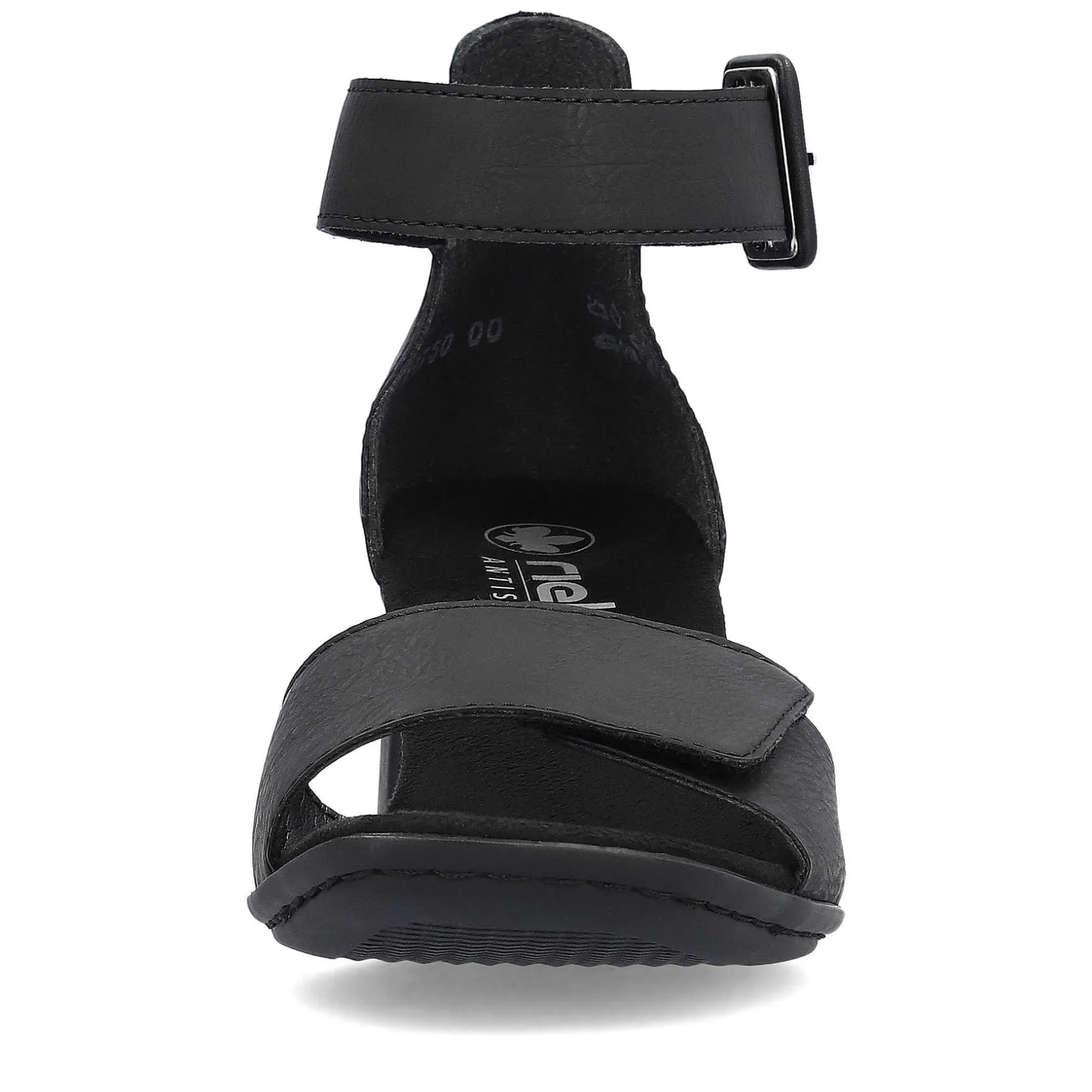 Rieker Heeled Shoes-Women'S Strappy Sandals Jet Black