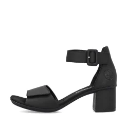 Rieker Heeled Shoes-Women'S Strappy Sandals Jet Black