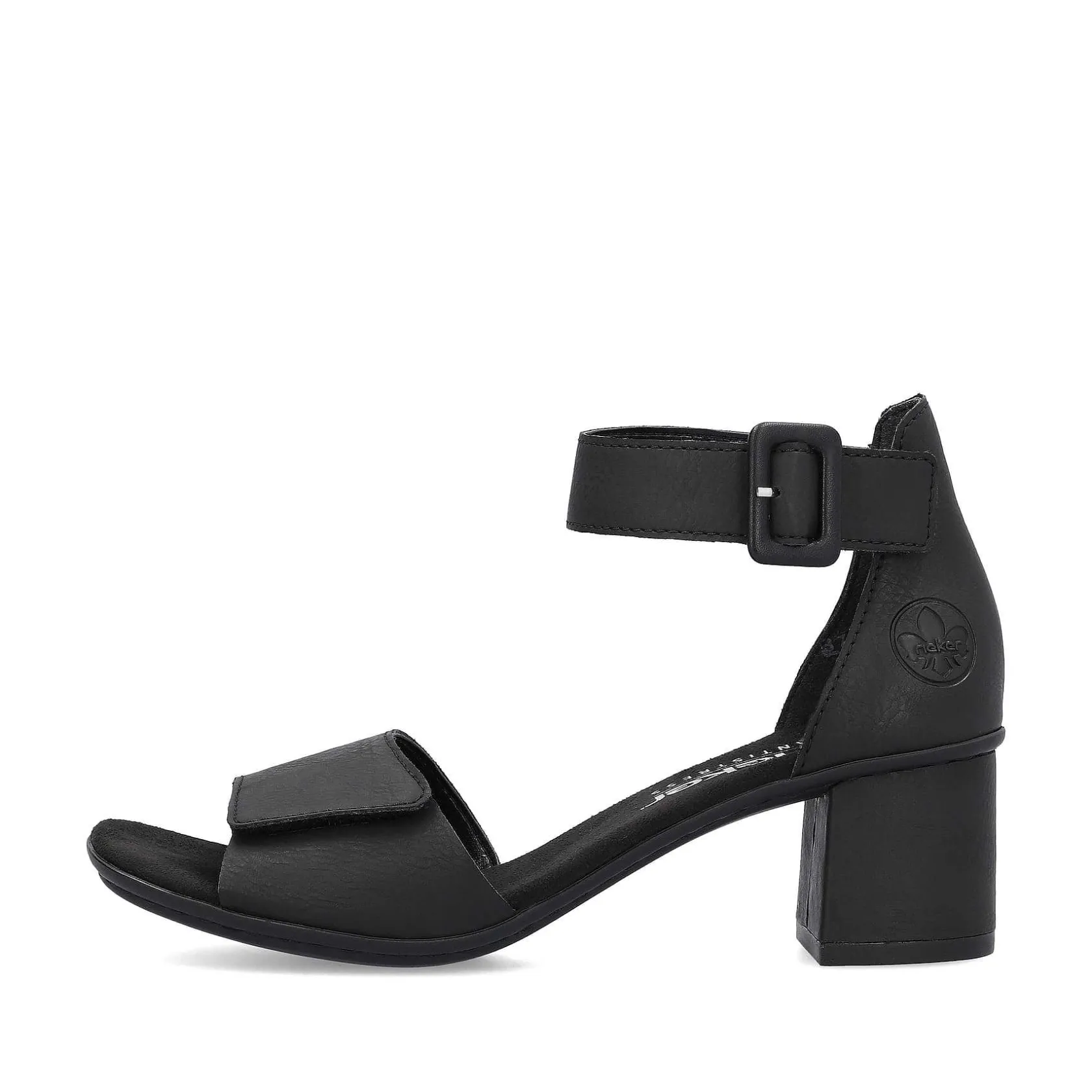 Rieker Heeled Shoes-Women'S Strappy Sandals Jet Black