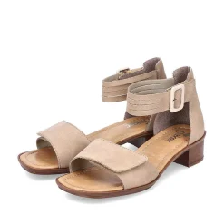 Rieker Heeled Shoes-Women'S Strappy Sandals Beige