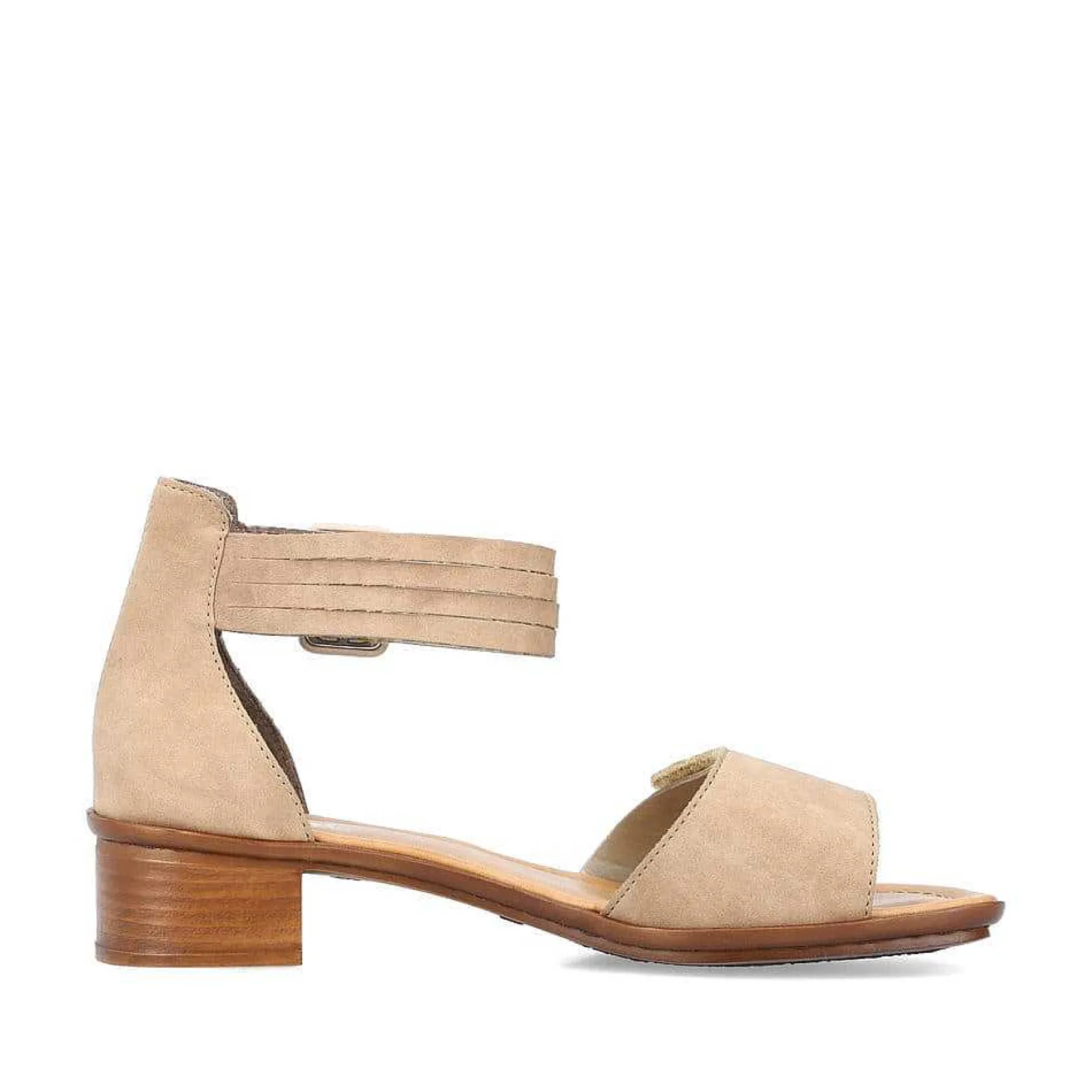 Rieker Heeled Shoes-Women'S Strappy Sandals Beige