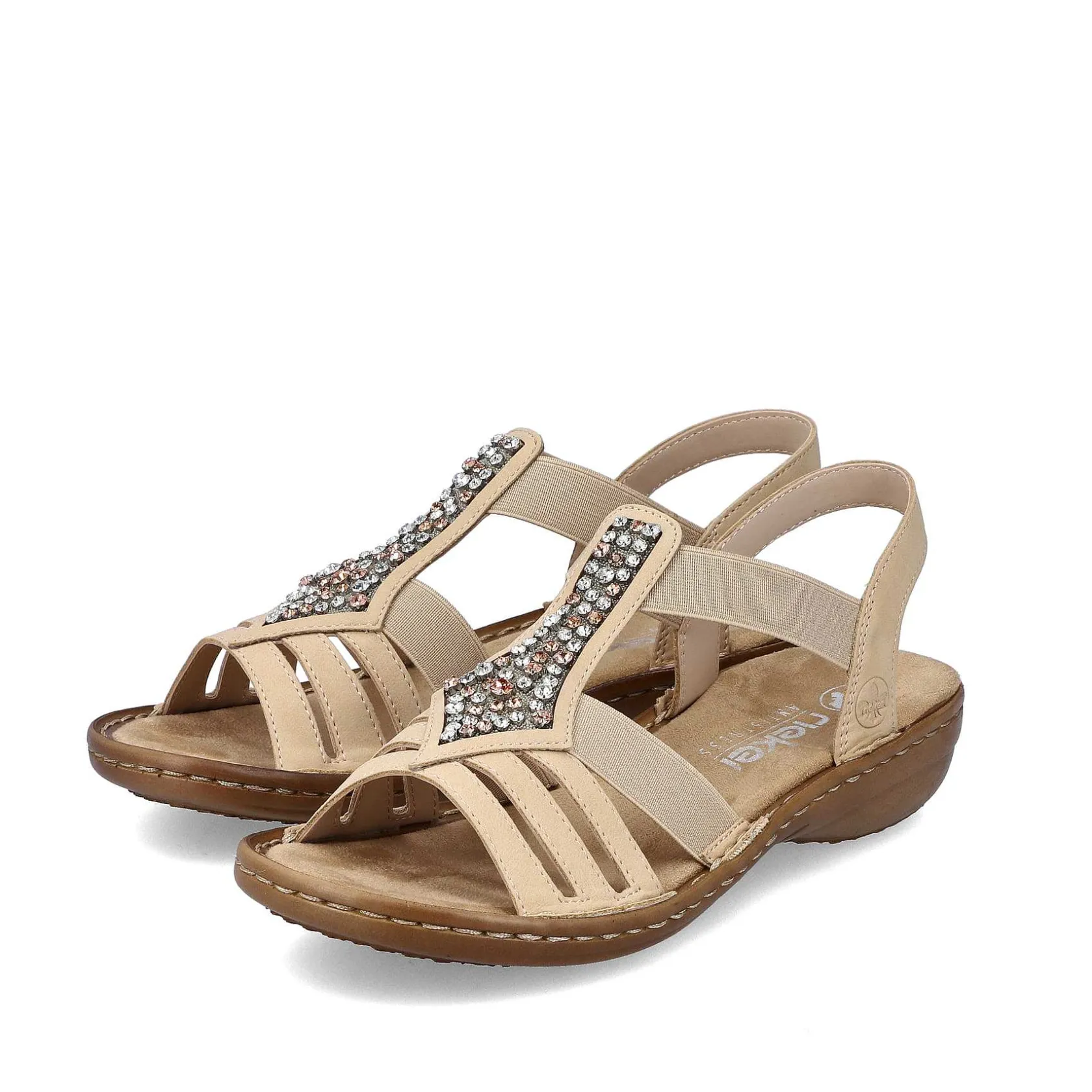 Rieker Sandals & Sandals-Women'S Strappy Sandals Light Brown